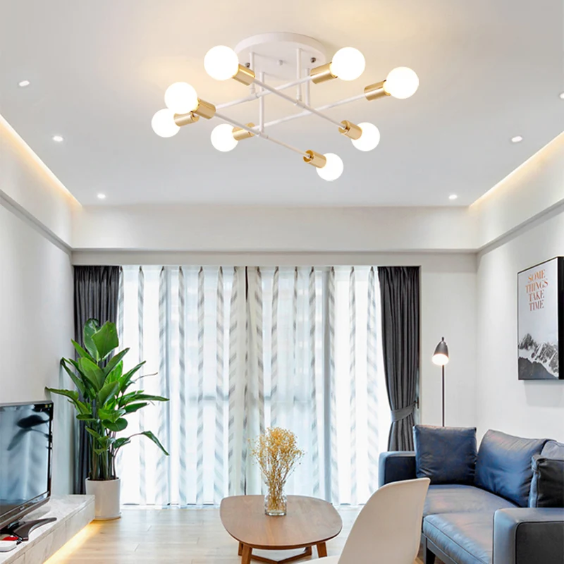 Moderne gestapelde lineaire plafondlamp metaal energiebesparende semi-inbouwlamp voor hotel Clearhalo