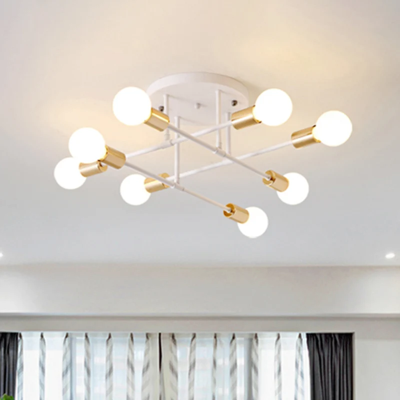 Moderne gestapelde lineaire plafondlamp metaal energiebesparende semi-inbouwlamp voor hotel Clearhalo