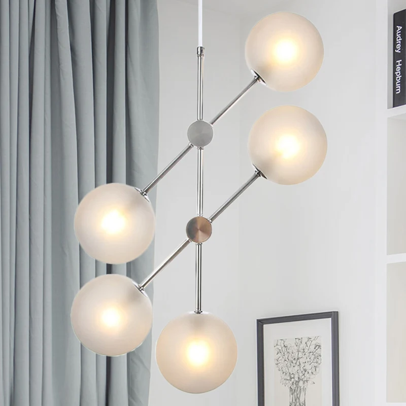 Moderne Globe kroonluchter verlichting getextureerd wit glas 5 lampen slaapkamer plafond hanglamp Clearhalo
