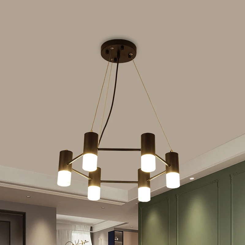 Moderne honingraatvormige kroonluchter metalen zwarte hanglamp voor hotelwoonkamer Clearhalo