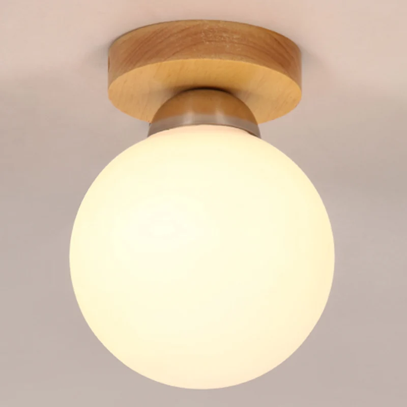 Moderne houten plafondlamp Simplicity 1-lichts inbouwlamp voor slaapkamer Clearhalo