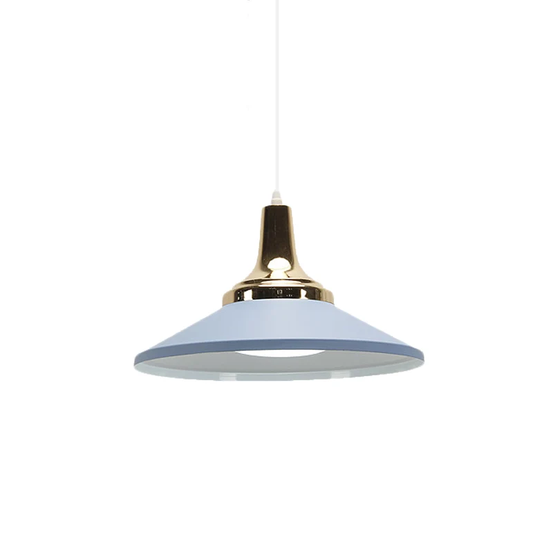 Moderne ondiepe piramide hanglamp aluminium 1 lamp gepolijste hanglamp voor gang Clearhalo