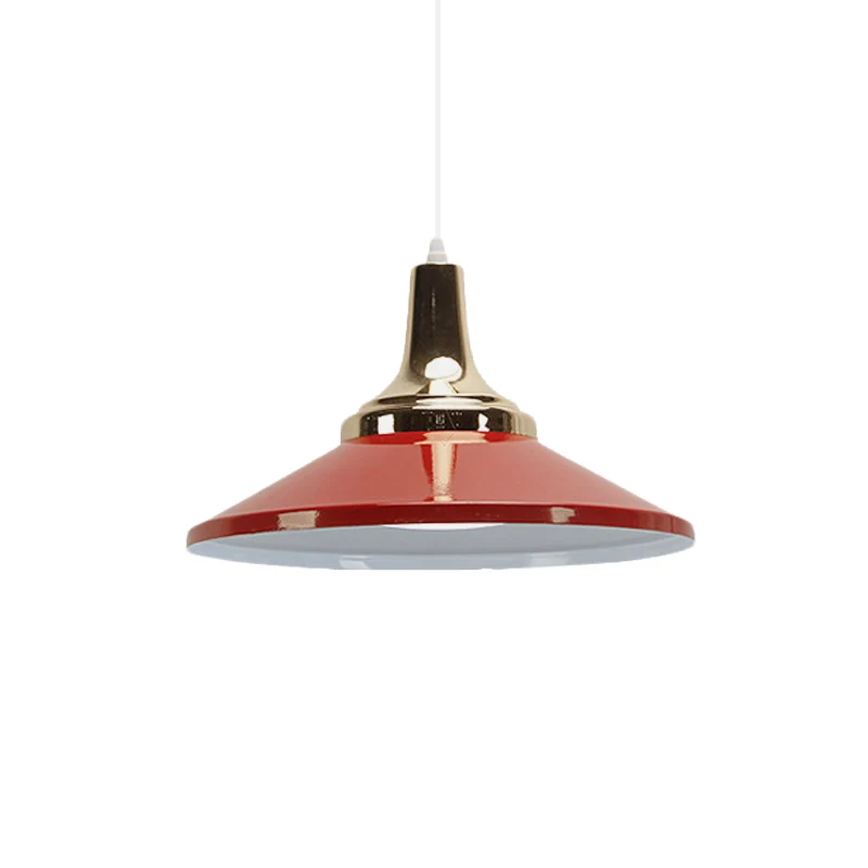 Moderne ondiepe piramide hanglamp aluminium 1 lamp gepolijste hanglamp voor gang Clearhalo