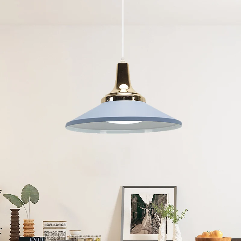 Moderne ondiepe piramide hanglamp aluminium 1 lamp gepolijste hanglamp voor gang Clearhalo
