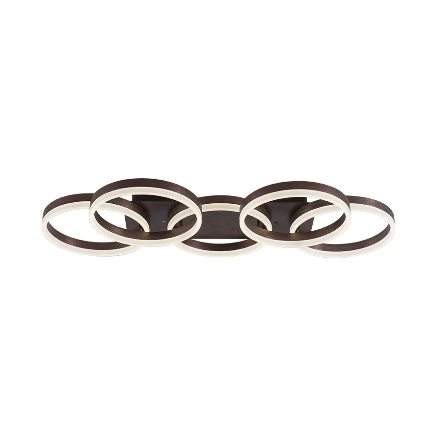 Moderne Ring LED-plafondlamp Acryl inbouwplafondlamp bruin voor slaapkamerwinkel voor volwassenen Clearhalo