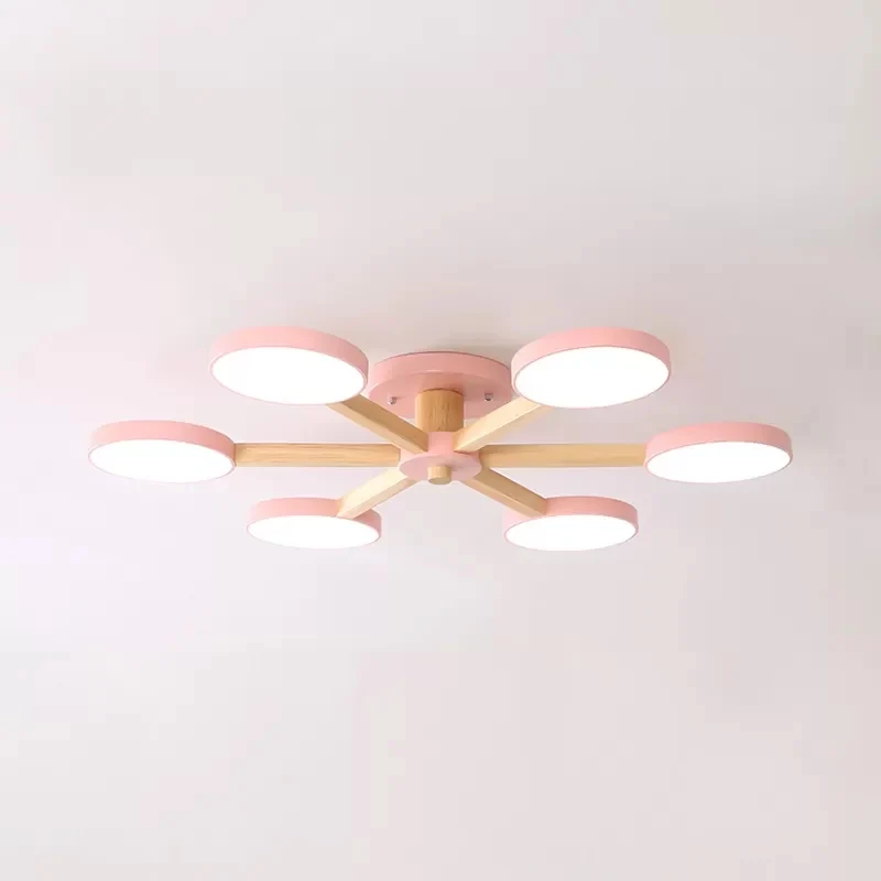 Moderne Scandinavische semi-inbouwlamp Sneeuwvlok 6-kops metalen plafondlamp voor eetkamer Clearhalo