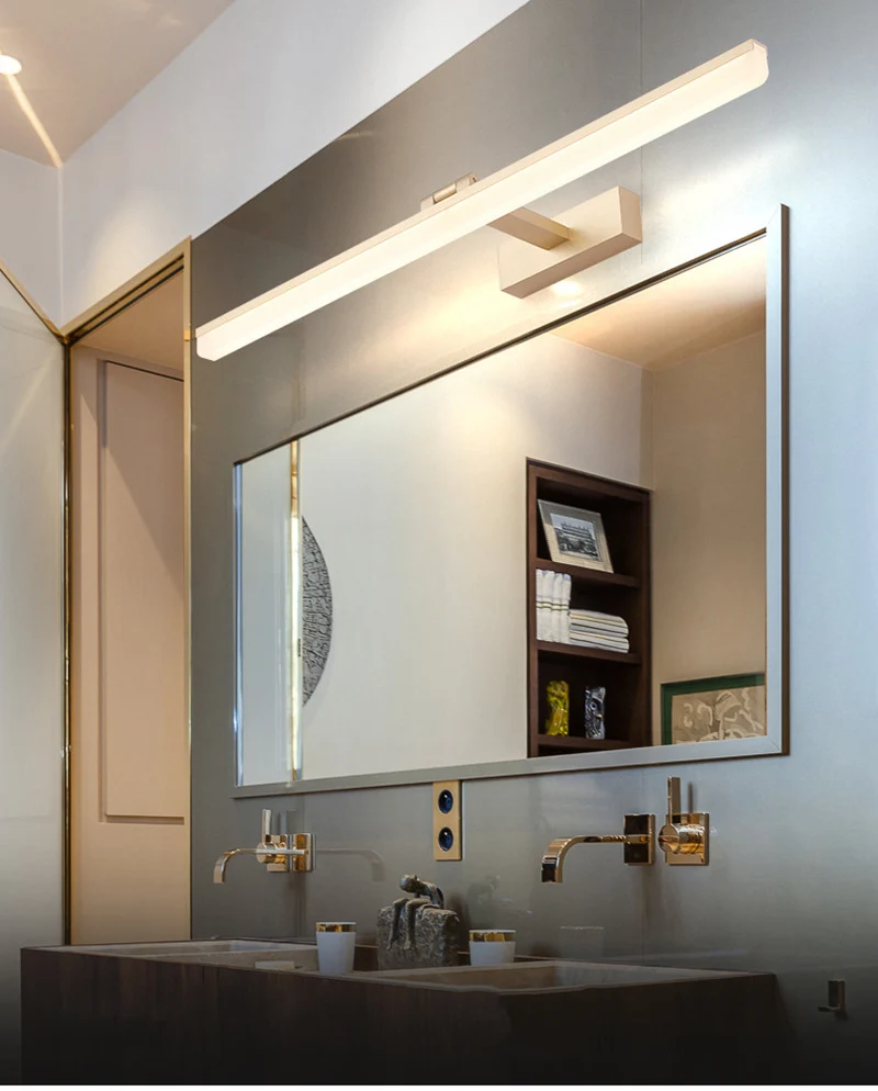 Moderne stijl bewapende LED wandmontage ijdelheid verlichting metalen eenvoudige badkamer ijdelheid schans Clearhalo