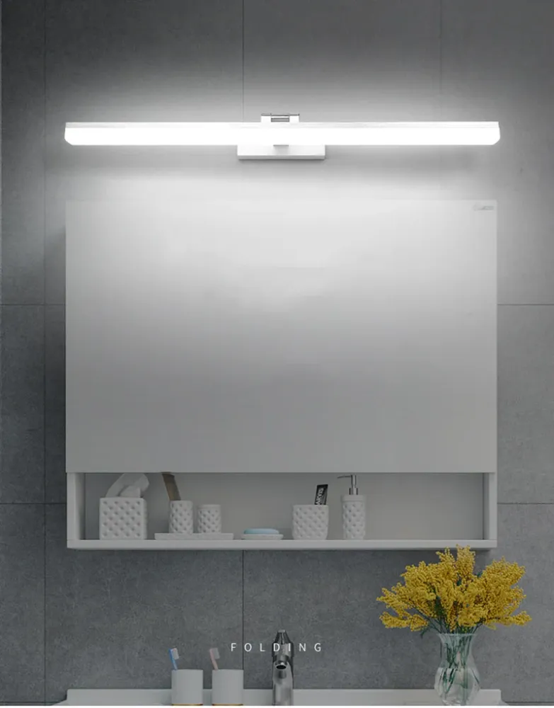 Moderne stijl bewapende LED wandmontage ijdelheid verlichting metalen eenvoudige badkamer ijdelheid schans Clearhalo