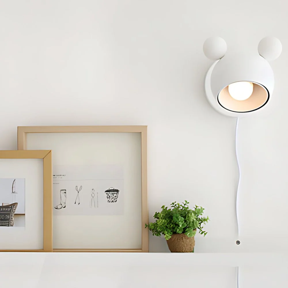 Moderne stijl cirkel wandgemonteerde lamp metaal 1 licht wandkandelaar verlichting voor slaapkamer Clearhalo