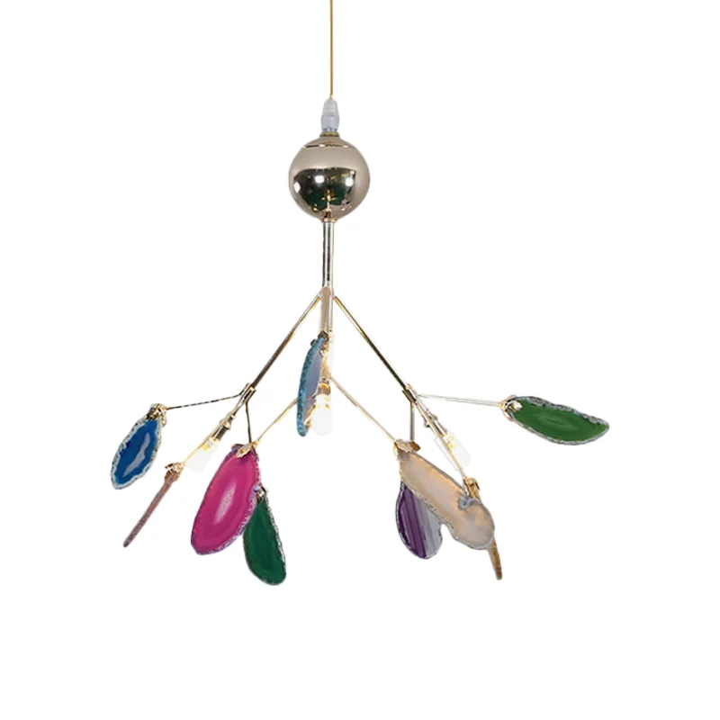 Moderne stijl Firefly plafond hanglamp agaat 4/16 lichten woonkamer kroonluchter verlichting blauw/groen Clearhalo
