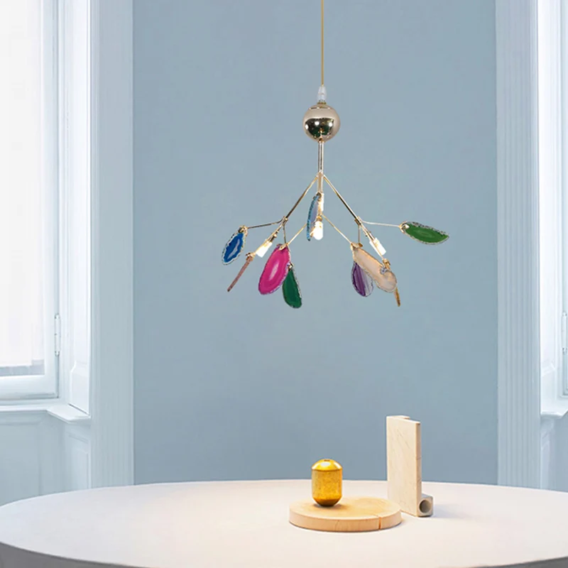 Moderne stijl Firefly plafond hanglamp agaat 4/16 lichten woonkamer kroonluchter verlichting blauw/groen Clearhalo