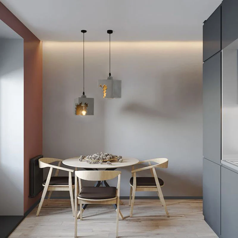 Moderne stijl geometrische hanglamp Cement enkele eetkamer hanglamp Clearhalo