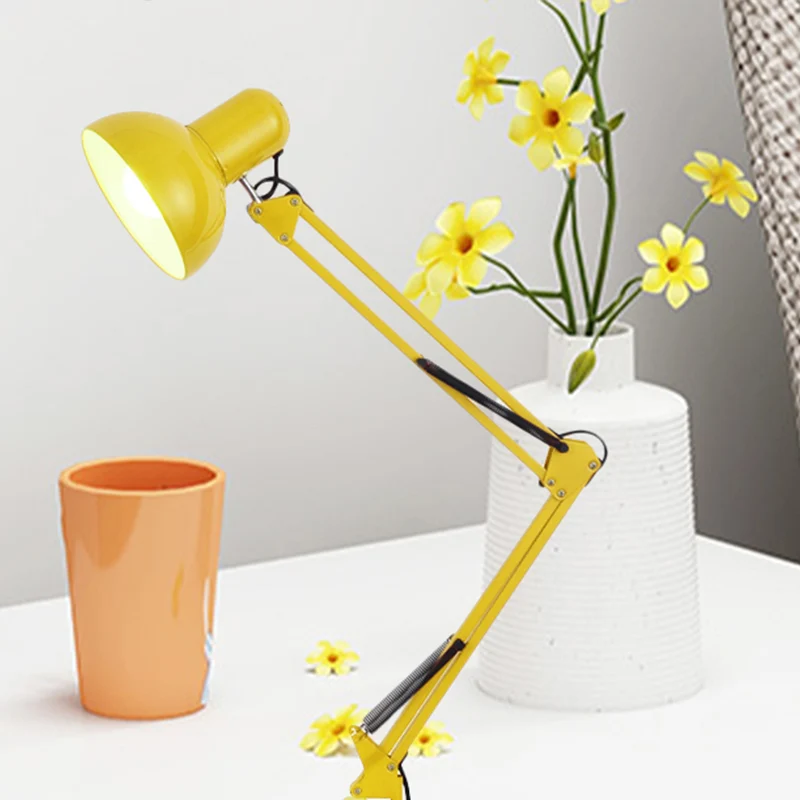 Moderne stijlvolle bureaulamp met 1 lamp en metalen kap Zwart/wit verstelbare koepelvormige leeslamp voor slaapkamer Clear...