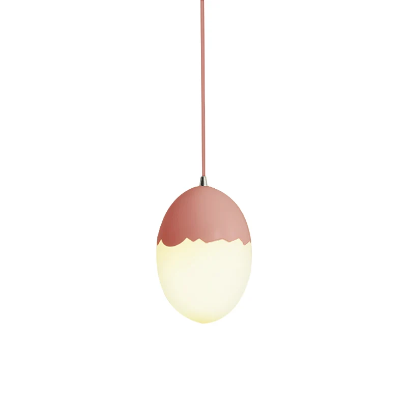 Moderne stijlvolle hanglamp eierschaal acryl metalen ophanglamp voor eetkamer Clearhalo