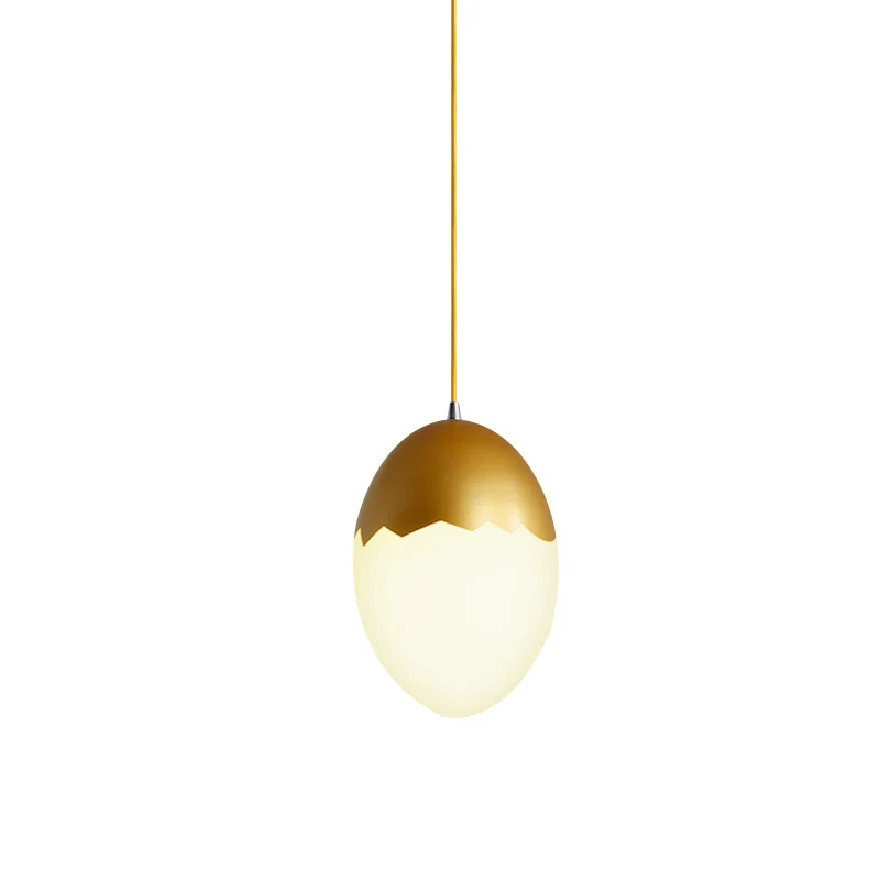 Moderne stijlvolle hanglamp eierschaal acryl metalen ophanglamp voor eetkamer Clearhalo