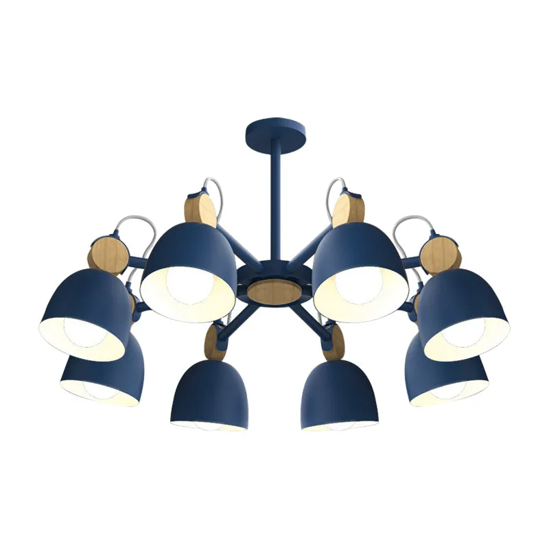 Moderne stijlvolle koepelkroonluchter draaibare metalen hanglamp voor hotelslaapkamer Clearhalo