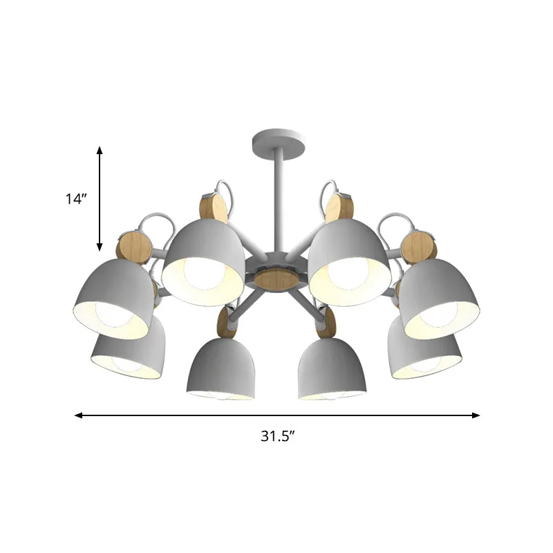 Moderne stijlvolle koepelkroonluchter draaibare metalen hanglamp voor hotelslaapkamer Clearhalo