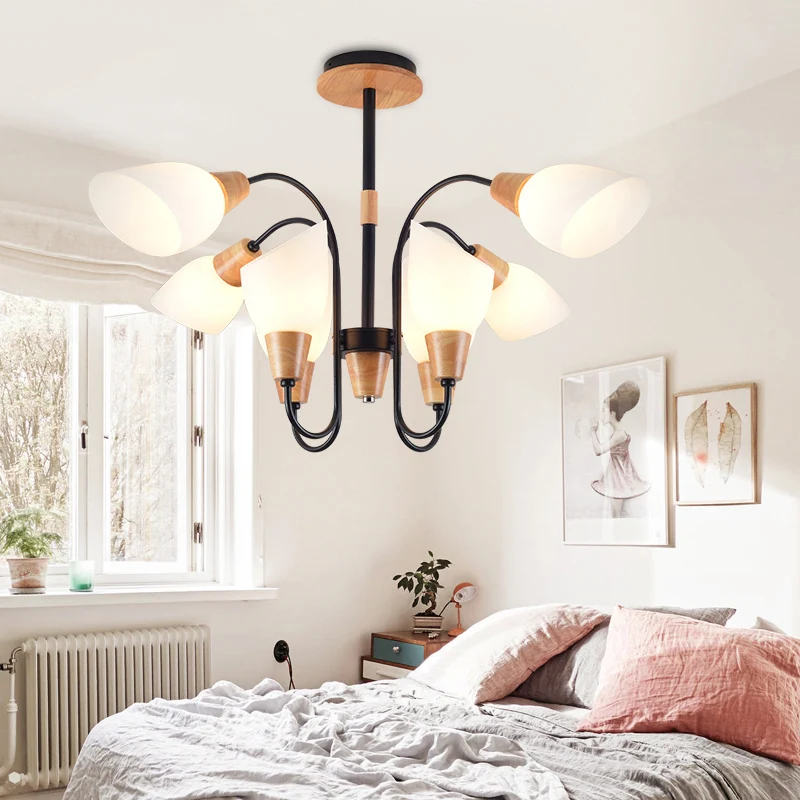 Moderne witte hanglamp knopvorm, matglazen kroonluchter voor woonkamer, keuken Clearhalo