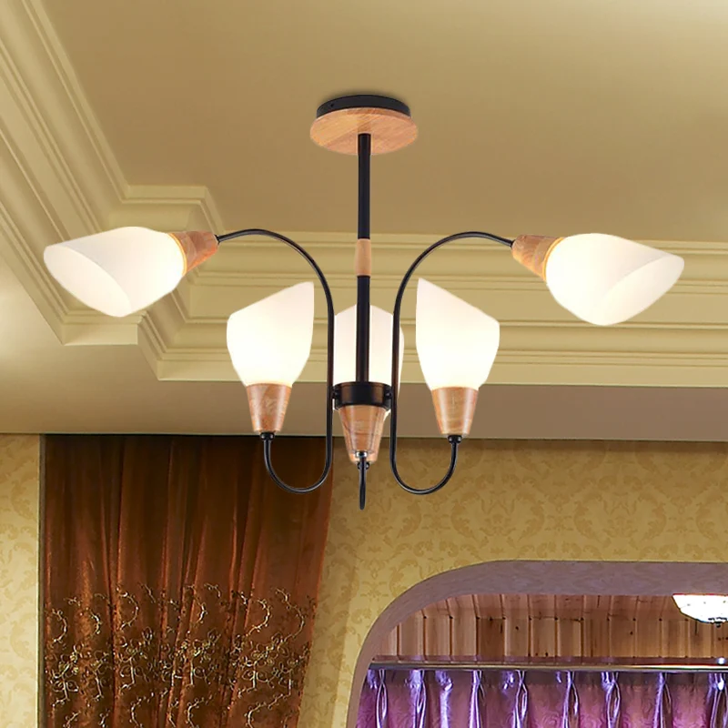 Moderne witte hanglamp knopvorm, matglazen kroonluchter voor woonkamer, keuken Clearhalo