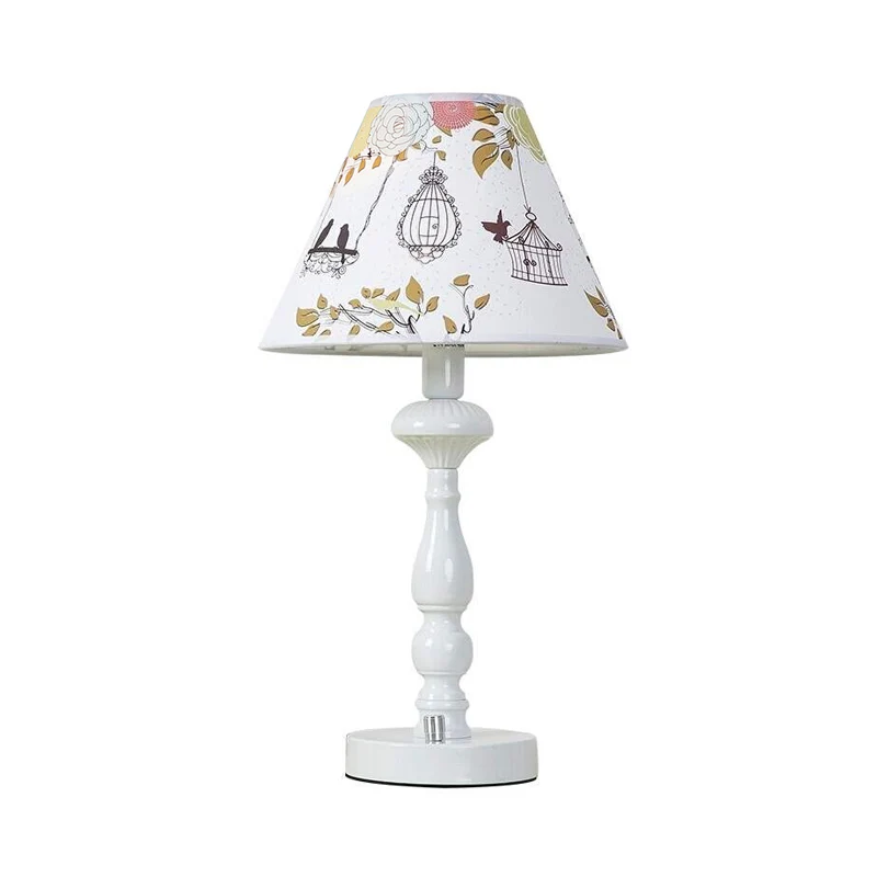 Moderne witte leeslamp met stoffen kap 1 kopstudielamp voor woonkamer Clearhalo
