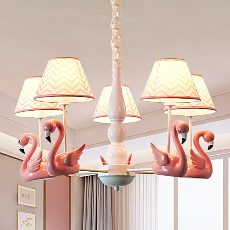 Moderne zigzag hanglamp met zwaanstof 5-lichts hanglamp voor woonkamer Clearhalo