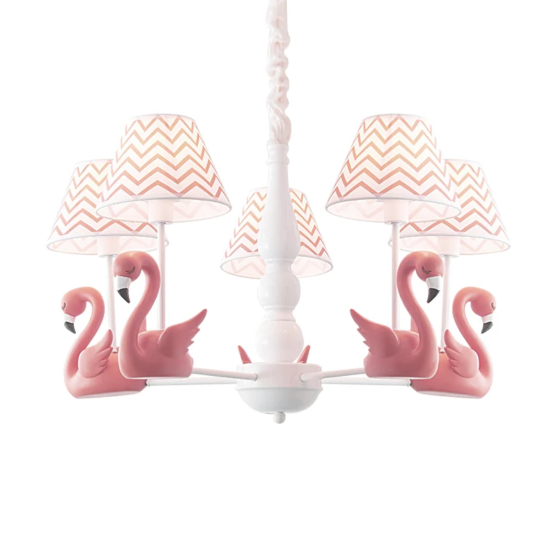Moderne zigzag hanglamp met zwaanstof 5-lichts hanglamp voor woonkamer Clearhalo