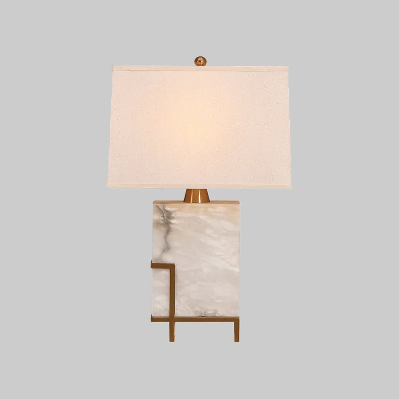 Modernisme 1-lamps taakverlichting Wit taps toelopend leesboeklicht met stoffen kap Clearhalo