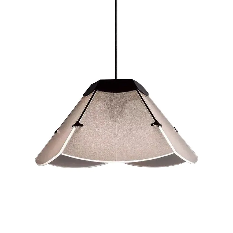 Modernisme Geschulpte Hanglamp Wit Glas 1 Licht Woonkamer LED Plafondhanger Clearhalo