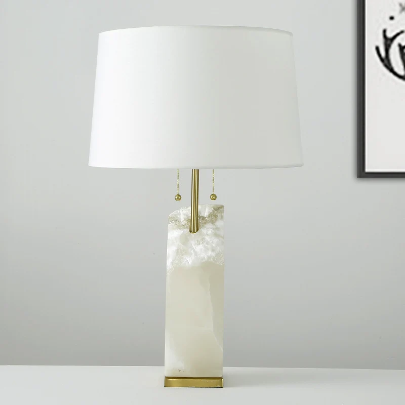 Modernisme Nachtkastjelamp met 1 kop, witte trommel, leesboeklamp met stoffen kap Clearhalo