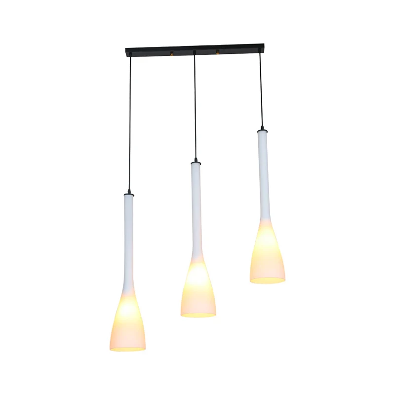 Modernisme Teardrop Multi-plafondlamp Wit glas 3-lichts restaurant-slingerlamp Clearhalo