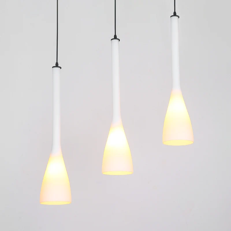 Modernisme Teardrop Multi-plafondlamp Wit glas 3-lichts restaurant-slingerlamp Clearhalo