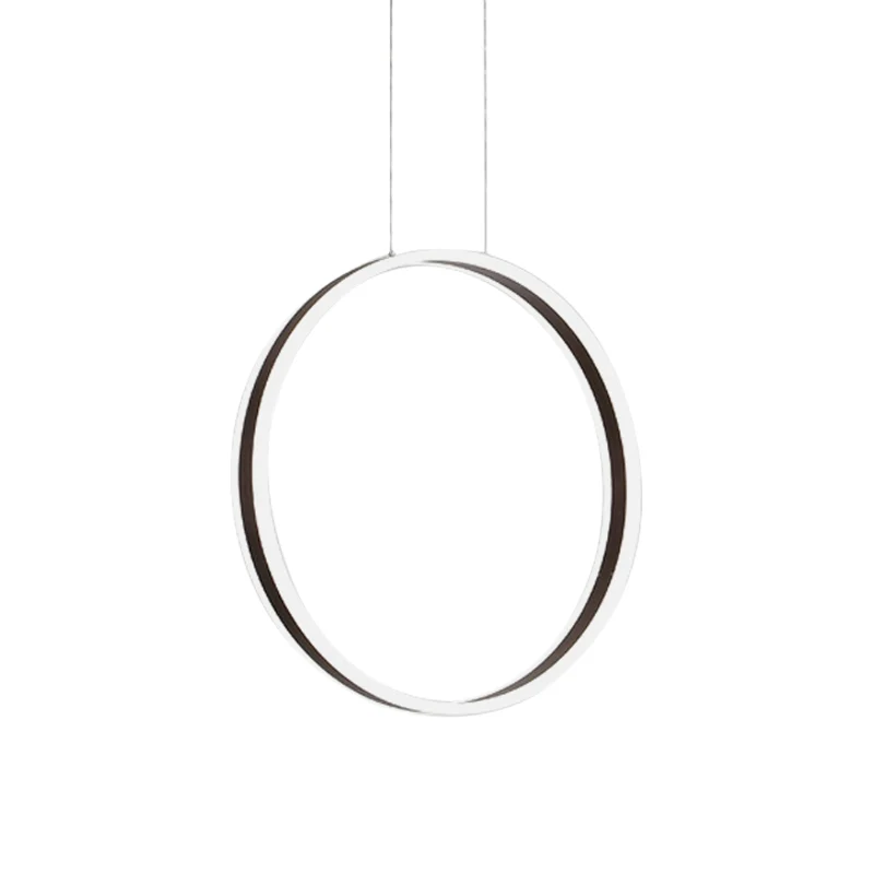 Modernistische Ring Hanglamp Kit Acryl Eetkamer LED Plafond Hanglamp Koffie, 16"/23.5" Dia Clearhalo