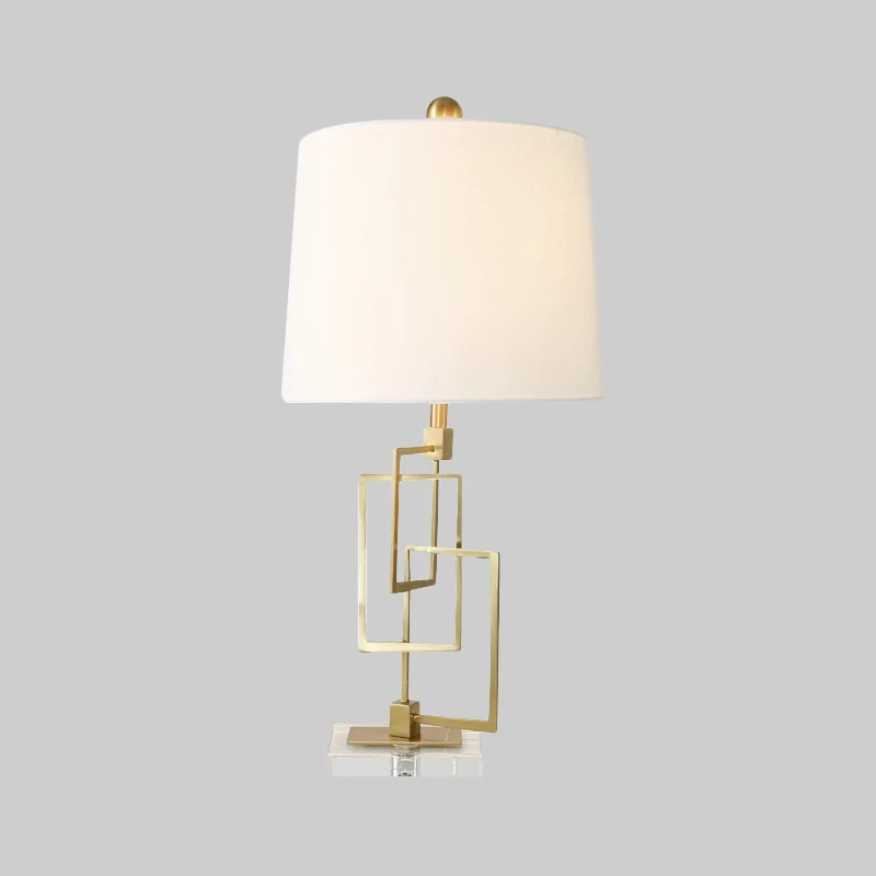 Modernistische taakverlichting met 1 lamp, wit vat, leesboeklamp met stoffen kap Clearhalo