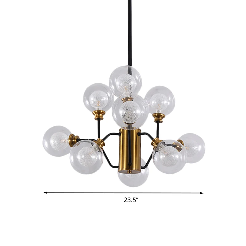 Modo eettafel hanglamp metalen hedendaagse kroonluchter goud en zwart Clearhalo