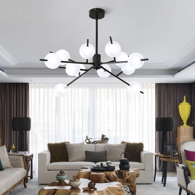 Modos plafond hanglamp moderne opaal matglazen woonkamer kroonluchter licht Clearhalo