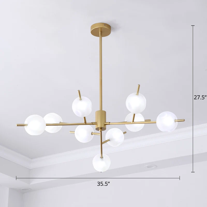 Modos plafond hanglamp moderne opaal matglazen woonkamer kroonluchter licht Clearhalo