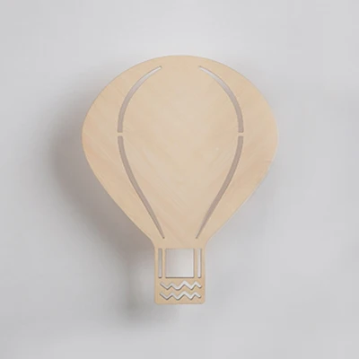 Mooie beige wandlamp met cartoonpatroon houten LED-wandlamp voor woonkamer kinderkamer Clearhalo