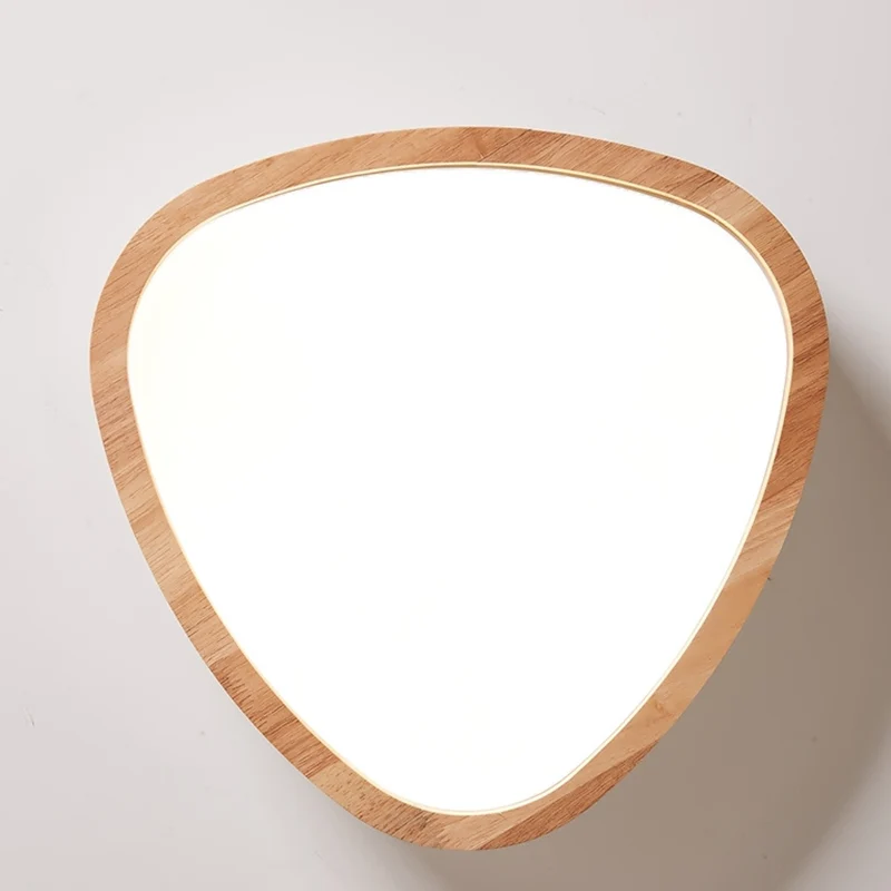 Mooie druppelvormige plafondlamp van hout en acryl LED-plafondarmatuur voor jongensslaapkamer Clearhalo