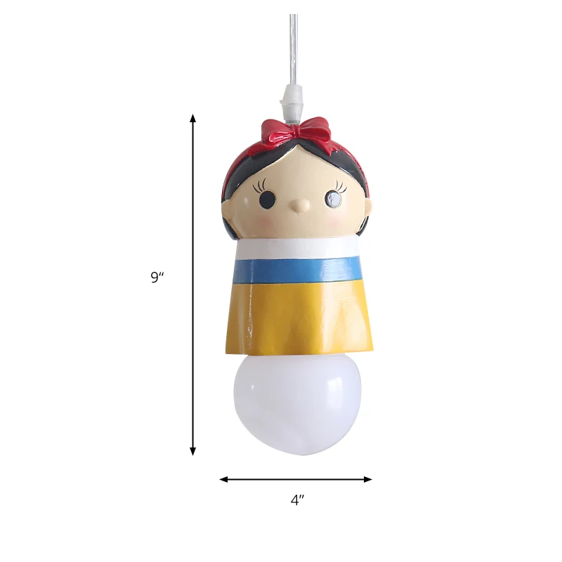 Mooie hanglamp voor klein meisje, 1 lamp, hars-ophanglamp voor de kleuterschool Clearhalo