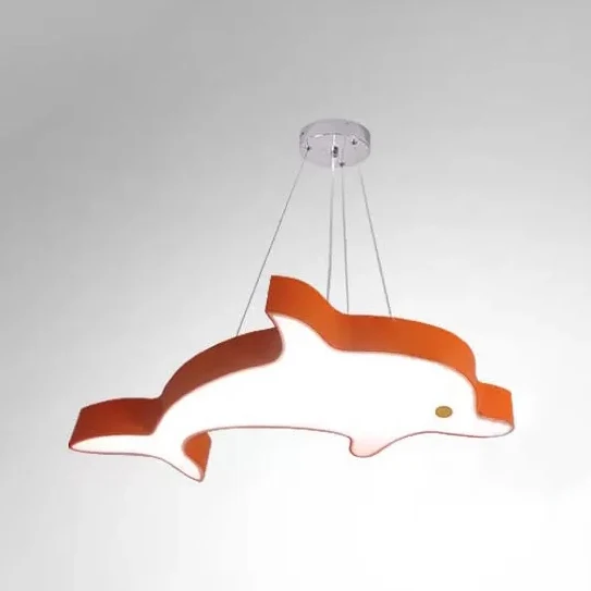 Mooie moderne LED-plafondhanger Dolfijn acryl hanglamp voor keuken Clearhalo