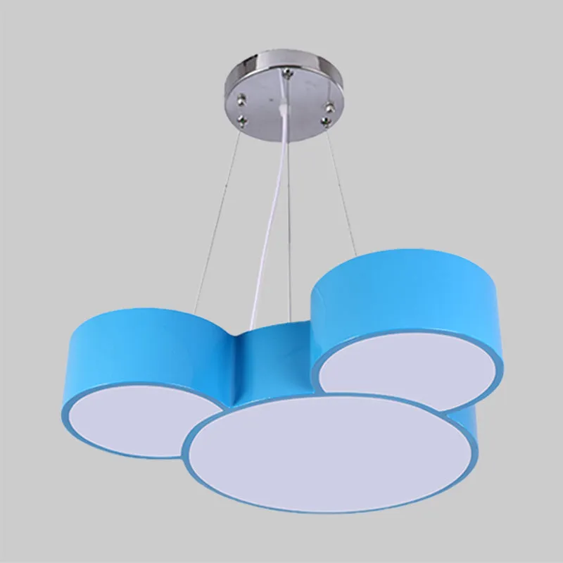 Muiskop hangende kroonluchter cartoon acryl slaapkamer LED ophanghanger geel/groen/blauw Clearhalo
