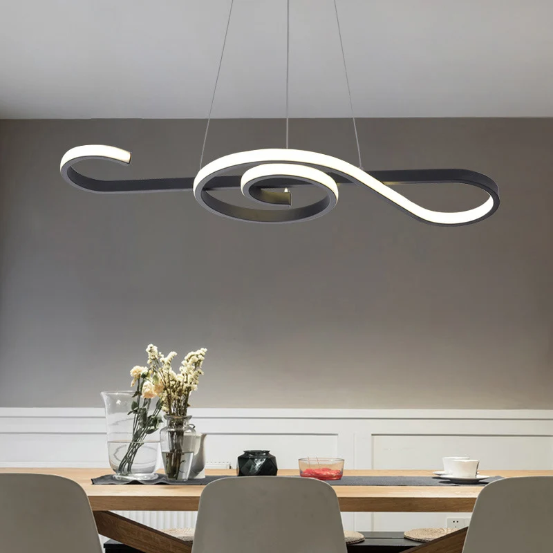 Muzieknoot Restaurant Kroonluchter Licht Metallic Eenvoud LED Hanglamp Clearhalo