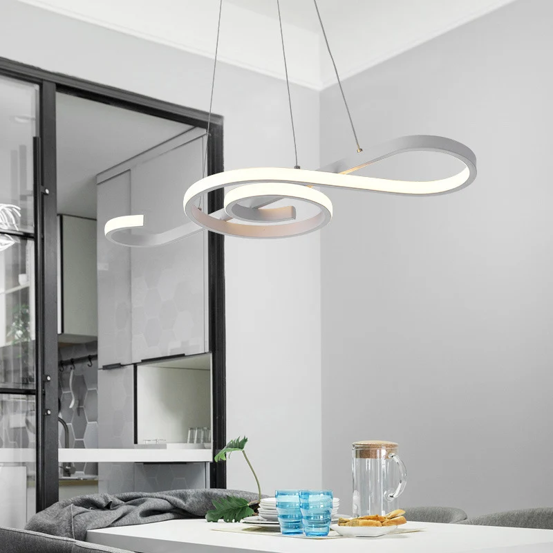 Muzieknoot Restaurant Kroonluchter Licht Metallic Eenvoud LED Hanglamp Clearhalo