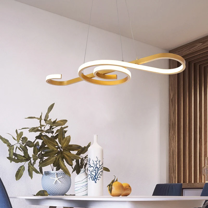 Muzieknoot Restaurant Kroonluchter Licht Metallic Eenvoud LED Hanglamp Clearhalo