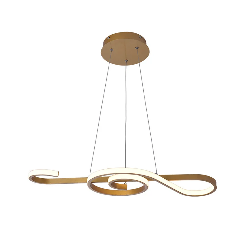 Muzieknoot Restaurant Kroonluchter Licht Metallic Eenvoud LED Hanglamp Clearhalo