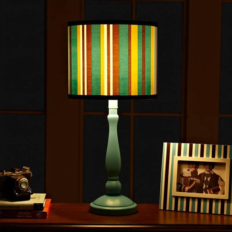 Nachtkastje met 1 lamp, modern blauw nachtkastje met trommelstofkap Clearhalo