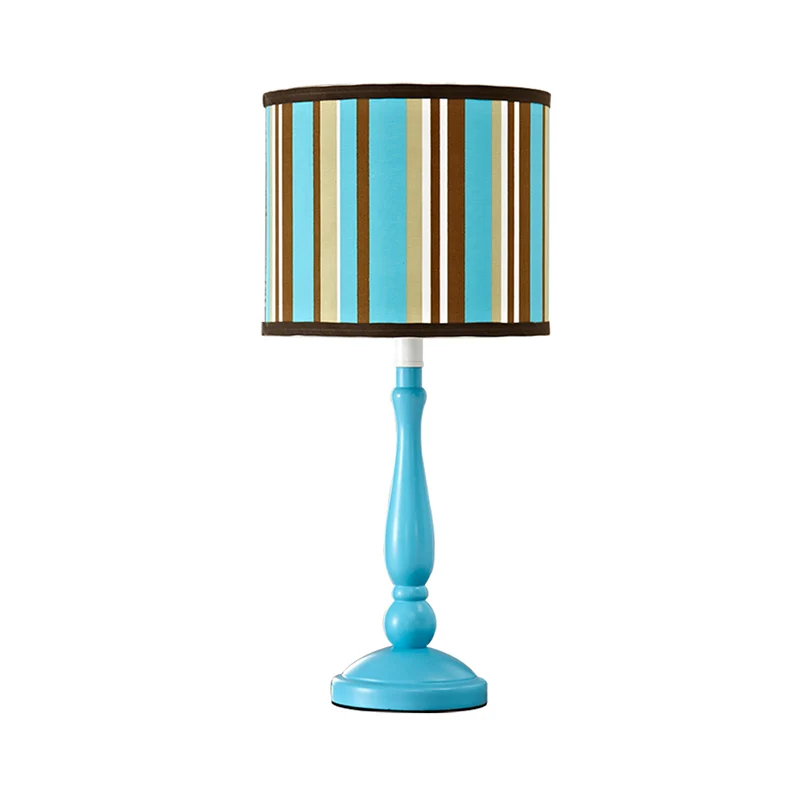 Nachtkastje met 1 lamp, modern blauw nachtkastje met trommelstofkap Clearhalo