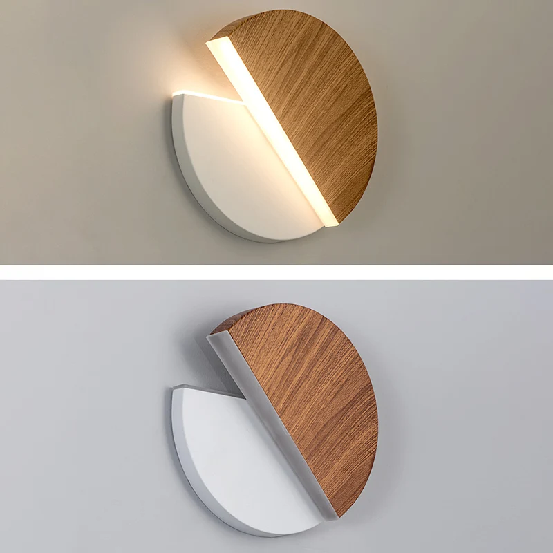 Noordse draaibare wandlamp LED acryl binnenwandlampen ronde schijfvorm Clearhalo