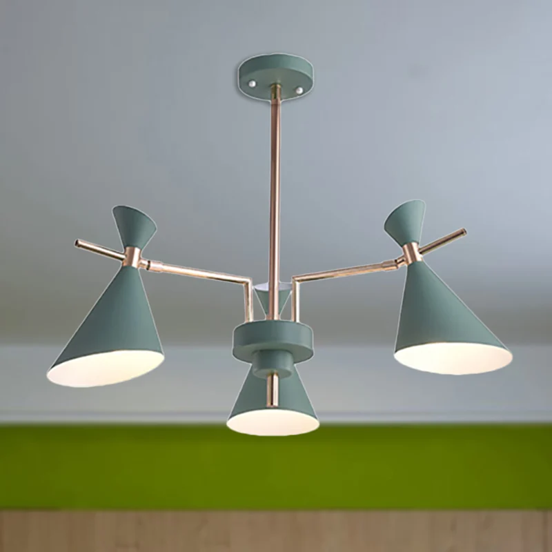 Noordse hanglamp met hoornvorm 3 lampen IJzeren hanglampen voor Dinging Room Clearhalo