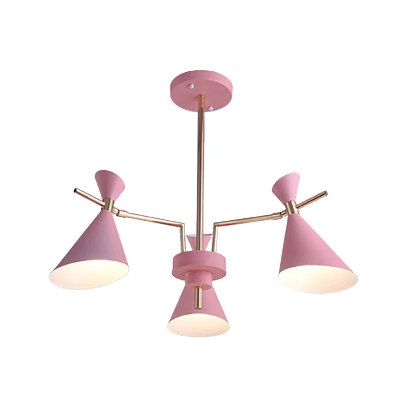 Noordse hanglamp met hoornvorm 3 lampen IJzeren hanglampen voor Dinging Room Clearhalo